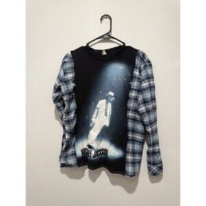 Rework Upcycle Grunge Oversize Crop Michael Jackson Sweater XS/S